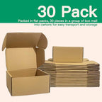 Rong Yang Tong 6x4x3 inch Small Shipping Boxes Pack of 30, Brown Corrugated Cardboard Mailer Boxes for Packing Mailing Small Business Gift Packing