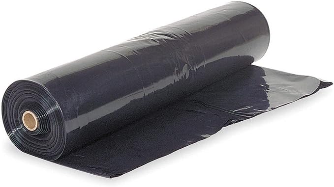 Farm Plastic Supply - Black Plastic Sheeting - 6 mil - (12' x 100') - Black Plastic Tarp, Polyethylene Vapor Barrier Plastic Sheeting, Black Painters Tarp, Roll of Heavy Duty Plastic