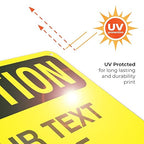Custom Caution Sign, OSHA Sign, 10x7 Inches, Rust Free .040 Aluminum, Fade Resistant, Indoor/Outdoor Use, Made in USA by Signs