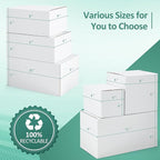 Eupako 6x4x4-Small-Shipping-Boxes-30-Pack-White-Corrugated-Box-Mailers, Cardboard Boxes for Packaging Small Business, Mailing