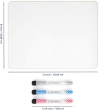 Nicpro 9 x 12 inches Lapboard Small Dry Erase Lap Board Double Sided with 3 Water-Based Pens Learning Mini Whiteboard Portable for Kid Student and Classroom Use