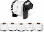 Suminey - Compatible Continuous Labels Replacement for Brother DK-2205 (2.4 in x 100 ft), Use with Brother QL Label Printers [6 Rolls+ 1 Refillable Cartridge] ﻿