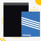 Metronic Large Poly Mailers 17.7x22” 25 Pack,Bulk Shipping Bags for Clothes,Strong Self Adhesive Shipping Envelopes for Small Business,Waterproof Mailing Envelopes for Packaging Black