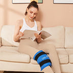UNI-GO Gel Ice Packs for Injuries Reusable, Gel Cold Pack (10" x 13") with Two Straps, Cold Compress Pack for Back, Shoulders, Legs, Knees, Sciatica & Muscle Pain. (Blue-B)
