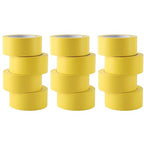 Lichamp 12 Rolls Vinyl Tape, Premium Safety Marking and Traffic Floor Marking Tape, Bundling, Social Distancing, 2 Inch x 36 Yards per Roll, 432 Total Yards, Yellow
