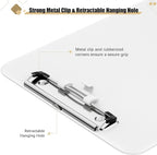 Hongri Plastic Clipboard with Pen Holder, White 8.5x11 Letter Size Clip Board for Classroom, Office, Students, Nurses and Women, Low Profile Clip, Size 12.5 x 9 in(Pack of 6)