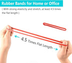 Coopay 180 Pieces Large Rubber Bands Bulk, 8 Inches Heavy Duty Strong Elastic Bands for Office Supply School Home, Securing Trash Can Garbage Cans, File Folders (Red)