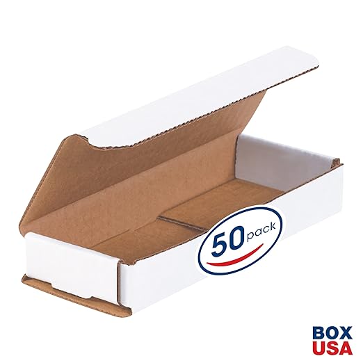 BOX USA BMRX1X 6 1/2"L x 2 1/2"W x 1"H, White (Pack of 50)