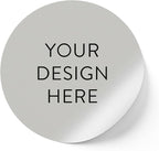 Custom Vinyl Stickers - Upload Your own Image, Text, Design, Logo - Personalized Logo Labels for Handmade, Packaging, Bottle, Jars, Candle, Brand Stickers (Gray, 3x3) 5-1000