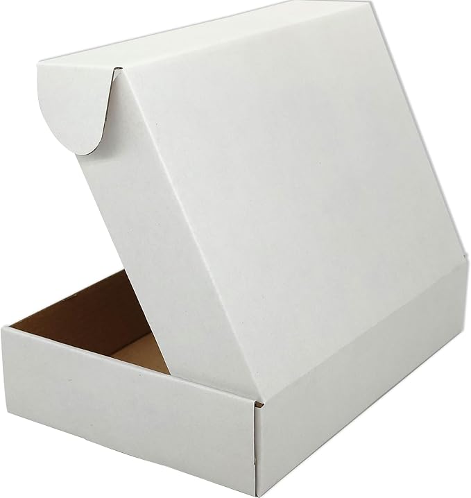 Small White Shipping Boxes for Small Business Pack of 25-9x6x2 inches Cardboard Corrugated Mailer Boxes for Shipping Packaging Craft Gifts Giving Products