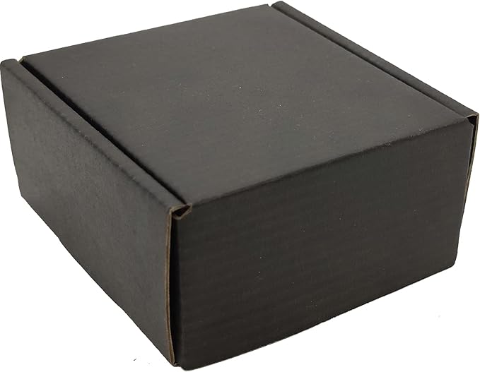 Small Black Shipping Boxes for Small Business Pack of 25-4x4x2 inches Cardboard Corrugated Mailer Boxes for Shipping Packaging Craft Gifts Giving Products