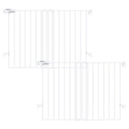 Babelio Baby Gate for Stairs, Kitchen & Doorways, No Bottom Bar| Easy Installation| One-Handed Operation| Auto-Close| Hardware Mount (Drill Needed) Safety Dog Gate (White - 2 Pcs, 26-43" W, 28" H)