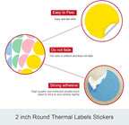 Misofuki 350 Pcs 3 inch Pink Round Thermal Sticker Labels Roll Used with Zebra, Rollo, MUNBYN, Self-Adhesive Circle Multipurpose Direct Thermal Labels for DIY Logo Design, QR Code, Inventory Labels