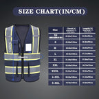 AYKRM 11 color High Vis Reflective Safety Vest for Women Men Security Pocket Zipper