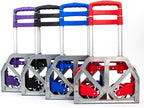 Folding Hand Truck Dolly, 200 lbs Capacity Dolly Cart, Aluminum Portable Foldable Hand Cart with Retractable Handle, Ideal for Shoping, Office, Travel, Moving, Red
