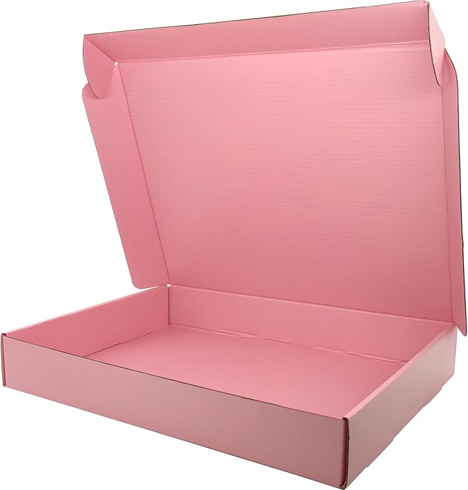 Pink Shipping Boxes for Small Business Pack of 25-13x10x2 inches Cardboard Corrugated Mailer Boxes for Shipping Packaging Craft Gifts Giving Products