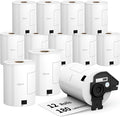 12 Rolls 2160 Labels for Brother DK 1247, 4.07"x6.4" Compatible Die-Cut Wide Format Shipping Mailing Postage Address Labels Paper, Tacnology Used with Brother QL Label Printers, 1 Reusable Cartridge