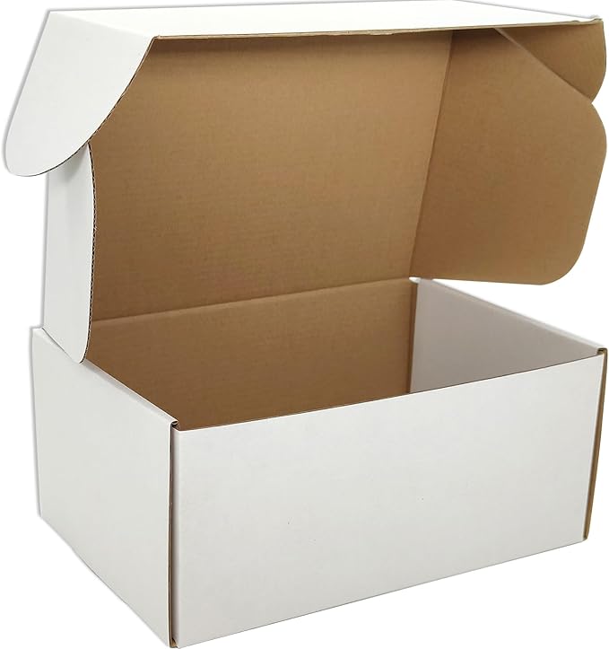 Small White Shipping Boxes for Small Business Pack of 25-9x6x4 inches Cardboard Corrugated Mailer Boxes for Shipping Packaging Craft Gifts Giving Products