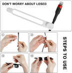 Nearockle 16Pcs 4.2" Silicone Cable Ties Cord Organizer for Cable Management, Reusable Cable Organizer Electronic Accessories in Home,Office,Kitchen,School,Travel(Black*8 & White*8)