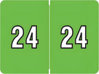 2024 Year Stickers, Doctor Stuff 2024 Chart Stickers, Green Color Coded, Data File Style, USA Made Year Labels for End Tab File Folders, 500/Roll, 1 Roll, 15/16" x 1-1/4"