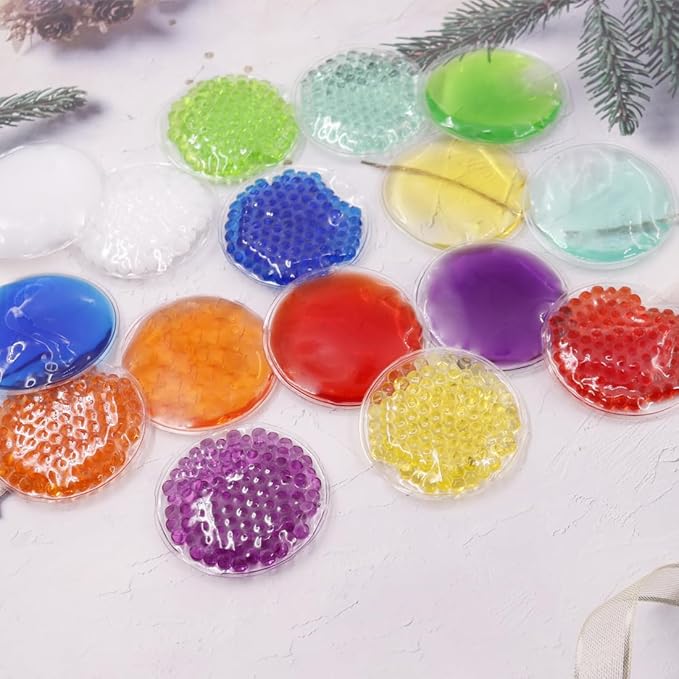 Boo Boo Ice Packs - 8 Small Gel Bead Cold Compress Packs, Instant Pain Relief for Injuries, Teething, Bumps & Bruises - Child-Safe Cooling Pads for First Aid Kits