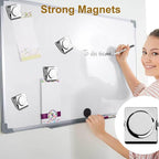 Square Strong Magnetic Clips, 1.8"-9 Pcs, 45 mm, Silver, Refrigerator Magnet Clips, Magnets, Office Supplies, Photo Displays