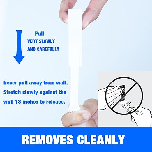 ADY Picture Hanging Strips Heavy Duty 40Pairs，Damage Free Removable Picture Hangers, Refill Adhesive Strips for Rent Room, Hook and Loop Strips Mounting Tape for Painted Wall