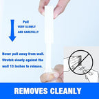 ADY Picture Hanging Strips Heavy Duty 40Pairs，Damage Free Removable Picture Hangers, Refill Adhesive Strips for Rent Room, Hook and Loop Strips Mounting Tape for Painted Wall