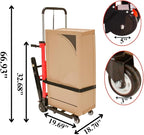 LINE2design Electric Hand Truck Dolly - 441 lb Capacity 160W Motor - Folding Motorized Climber Cart with Safety Strap, Rechargeable Battery - Move Appliances, Furniture - USA
