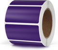Purple Rectangle Stickers 2 x 1 Inch Color Coding Labels Vinyl Roll Self-Adhesive Waterproof Removable 500 PCS