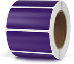 Purple Rectangle Stickers 2 x 1 Inch Color Coding Labels Vinyl Roll Self-Adhesive Waterproof Removable 500 PCS