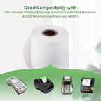 MUNBYN 2 1/4" inch x 50'ft Thermal Paper (50 Rolls), BPA Free Receipt Paper, 58mm Thermal Receipt Papers Fits All 58mm Thermal POS Printer, Square Terminal Credit Card Machines printers clearly