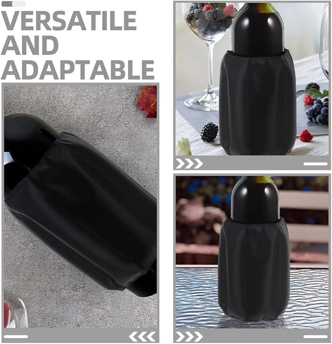 2Pcs Reusable Wine Cooler Sleeve Leakproof Insulated Gel Ice Packs for Wine and Beer Bottles Portable Bottle Cooler Bags for Camping and Outdoor Use
