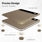 himaly Digital Body Weight Scale Bathroom Scale, Step-On Technology High Precision Measurements Scales with Large Non Slip Silicone Platform and LCD Digital Display, 400lbs/180kg Capacity, Brown