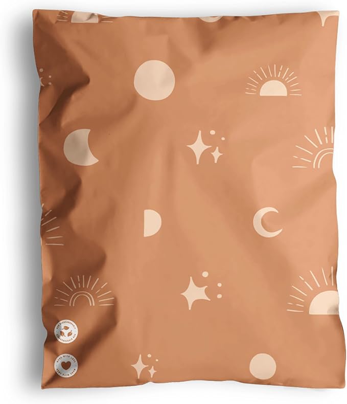 Poly Mailers 10x13-25 Pack Biodegradable Shipping Bags for Clothes - Impack Self-Seal Waterproof Thick Mailing Envelope for Accessories & Clothing - Celestial Tan