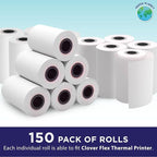 PaperPlanet Thermal Paper for Clover Flex | Credit Card Receipt Paper Rolls Compatible with Clover Flex POS models C400 C401 C403 C405 C406 | 150 Rolls
