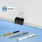 Ufmarine Extra Large Binder Clips 2 inch, (144 Pcs) Big Paper Clips for Office