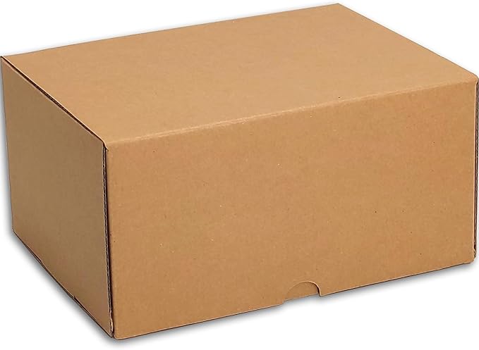 8x6x4 inches Small Shipping Boxes Set of 25 - Brown Mailer Corrugated Cardboard Boxes for Shipping Packaging Mailing Products