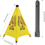 Caution Wet Floor Sign with Storage Tube, 20In Pop Up Wet Safety Signs 8Pcs Floor Safety Sign Warning Caution Cone for Restaurant, Commercial & Office Use
