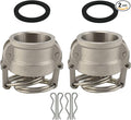 2PCS Cam and Groove Fitting, Aluminum, Type DC, 4" Dust Cap, with 2PCS Camlock Gasket Fitting (4“)