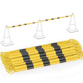 RoadHero 40 Pack 4 FT to 6.9 FT Retractable Cone Bar, Expandable Traffic Cone Bars for Parking Lots, Extendable Barricade for Road Construction, Black and Yellow, Cone Not Included