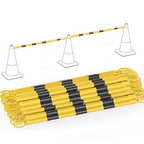 RoadHero 40 Pack 4 FT to 6.9 FT Retractable Cone Bar, Expandable Traffic Cone Bars for Parking Lots, Extendable Barricade for Road Construction, Black and Yellow, Cone Not Included