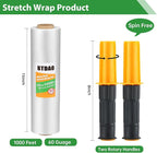 Stretch Wrap 15"x1000 Feet Stretch Film Shrink Wrap Packing Moving Suppliers for Shipping Moving Suppliers Packing Pallet Wrapping Surface Protection 60 Gauge(1 Roll)