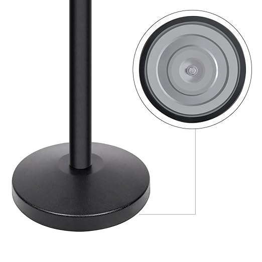 Amazon Basics Premium Crowd Control Stanchions with Easy Assembly, 6.5 foot Sturdy Retractable Belts, Black, Pack of 2