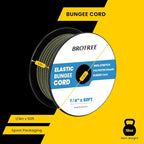 Bungee Cord Elastic Shock Cord 1/4" x 50' Bungee Rope for DIY, Tie Downs, Kayak and Outdoor - Army Green