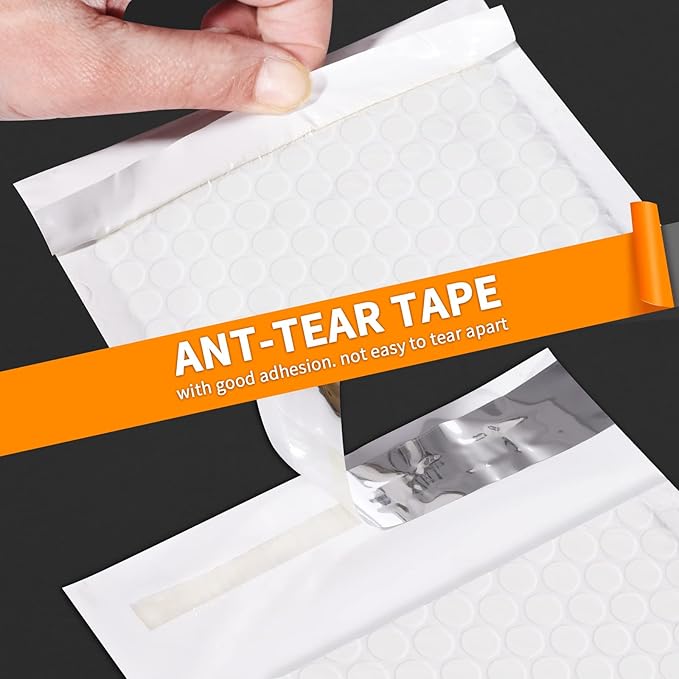 packbabol Bubble Mailers, 8.5x11 Inch Poly Padded Bubble Mailers Pack of 50 Bubble Envelopes Opaque Self Seal Adhesive Waterproof Bags for Shipping and Packaging (White)
