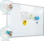 Dry Erase Board Magnetic Whiteboard 48"x 36" White Board Wall Mounted Aluminum Frame Hanging Whiteboard for Home, School, Office, Kitchen