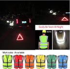 zojo High Visibility Safety Vests With Pockets, Pack of 10,Wholesale Reflective Vest for Outdoor Works, Cycling, Jogging, Walking,Sports - Fits for Men and Women(XL- Mesh-Mix Orange & Blue)