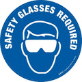 Safety Glasses Required - Floor Sign 16" x 16" – Permanent