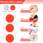 1 Inch Circle Dot Stickers 4000PCS Color Coding Thermal Labels Dots Writable Printable Small Round Stickers for Office, Classroom, Inventory, Garage, Organizing Storage, 4 Colors Mixed Color